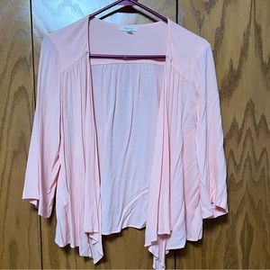 Coral drape front cardigan.